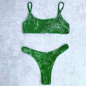 Ruched Floral Bikini